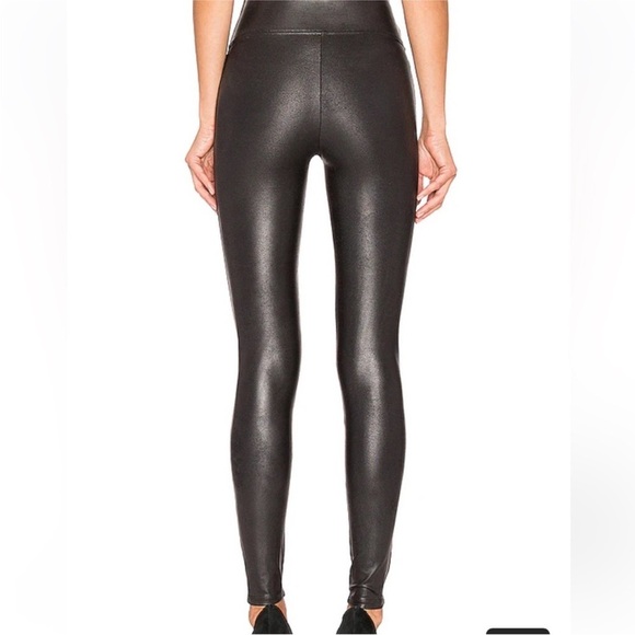 Spanx Faux Stretch-Leather Leggings Black Size Medium - Picture 2 of 12